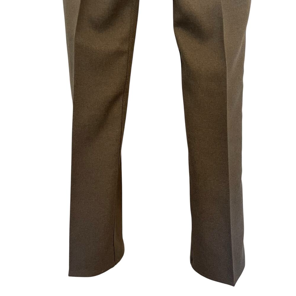 Vintage Levi’s Dracron Polyester Dress Pants In Brown USA Made Size 31x34 - Picture 7 of 9
